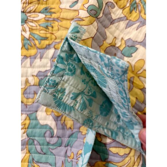 Provence D'Amour Reversible Jacket Women Size XL Cotton Quilted Eyelet Multicolr - Picture 7 of 15